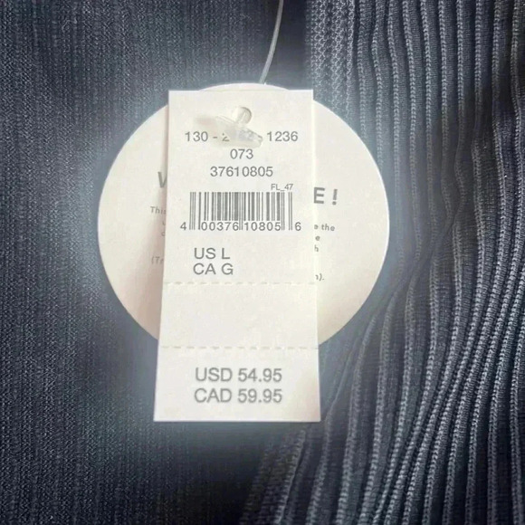 Aerie Offline Cropped Tee Scooped Neck Ribbed Seamless Black NWT Size Large - Picture 5 of 5